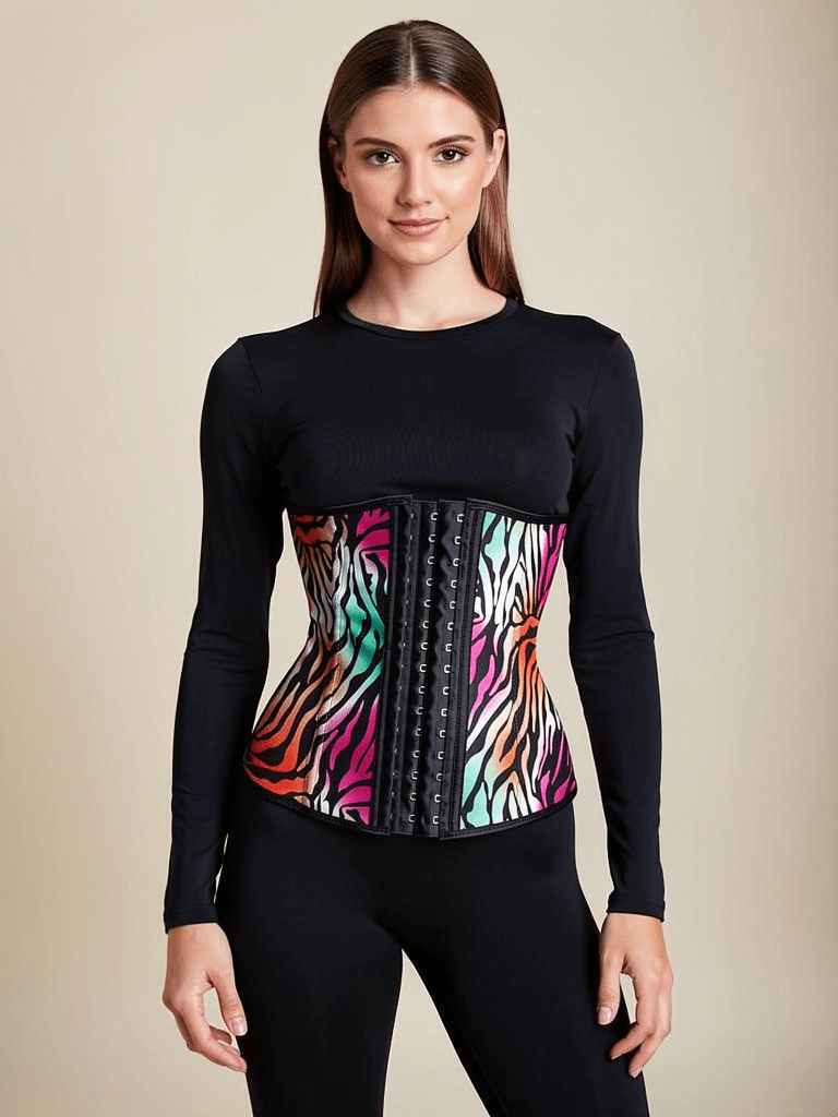 Luxe All - Day Waist Trainer Rainbow Zebra - Divine Beauty & Fitness