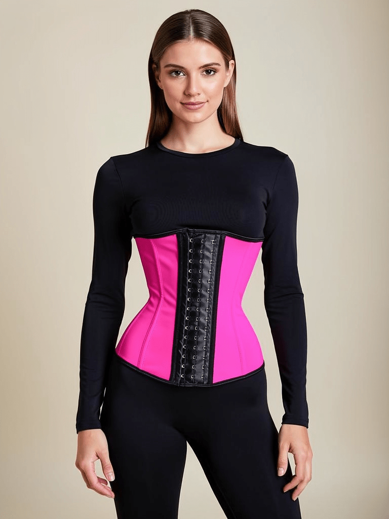 Luxe Sport Latex Waist Trainer Shocking Pink - Divine Beauty & Fitness