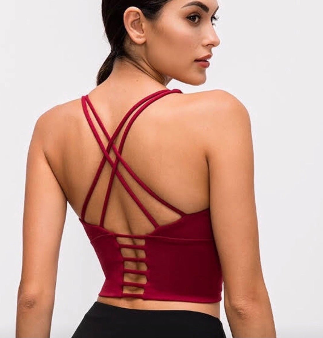 Divine Sports Bra - Merlot - Divine Beauty & Fitness