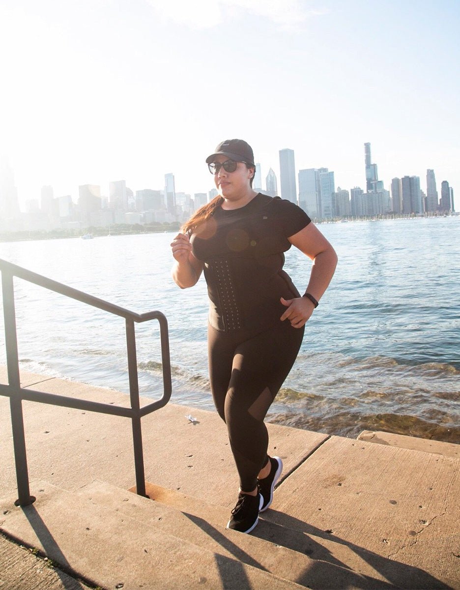 Luxe All - Day 14" Long Torso Waist Trainer Black - Divine Beauty & Fitness