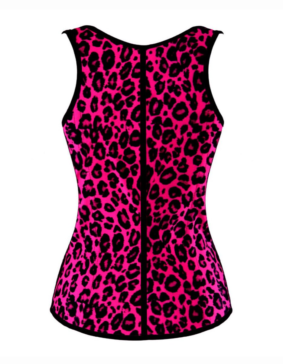 Luxe All - Day Vest Waist Trainer Pink Leopard - Divine Beauty & Fitness
