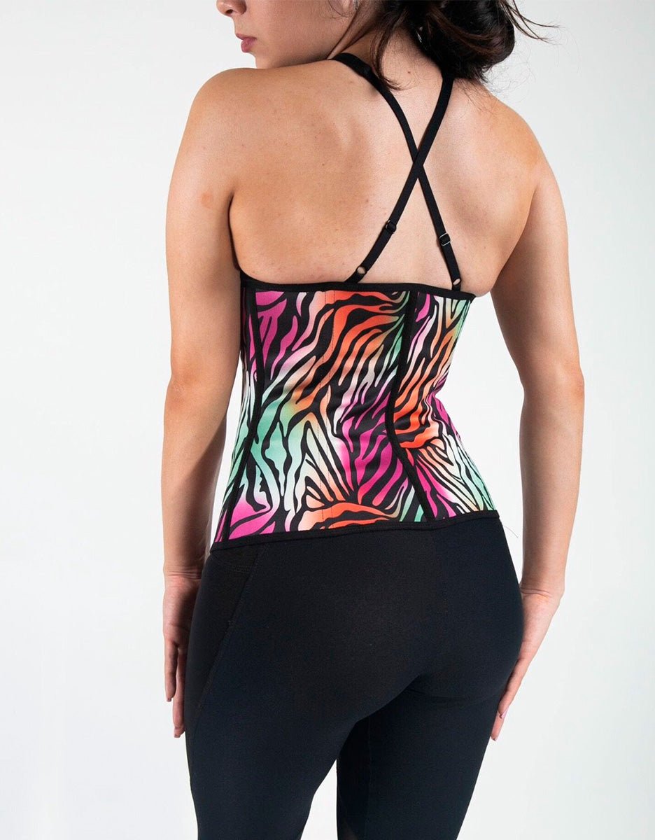 Luxe All - Day Waist Trainer Rainbow Zebra - Divine Beauty & Fitness