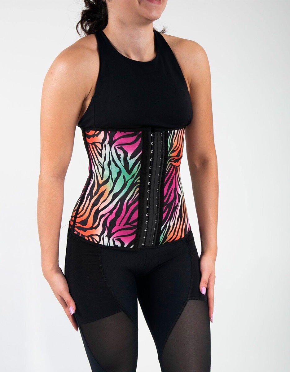 Luxe All - Day Waist Trainer Rainbow Zebra - Divine Beauty & Fitness