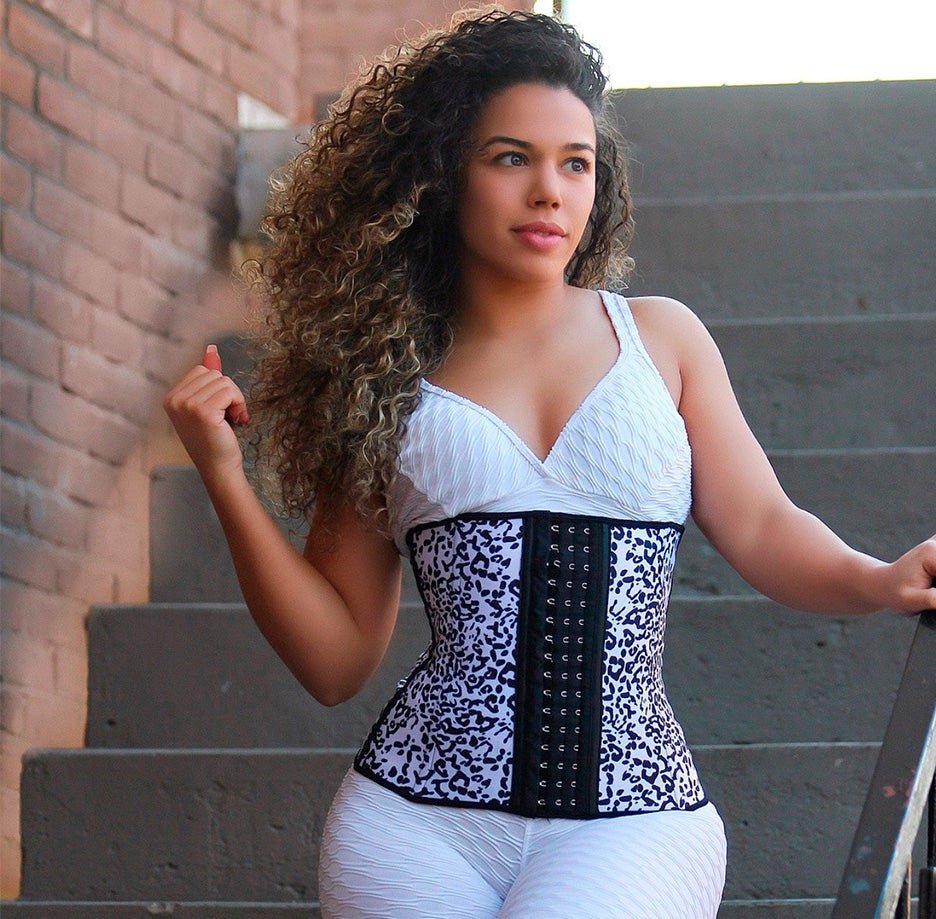 Luxe All - Day Waist Trainer White Leopard - Divine Beauty & Fitness