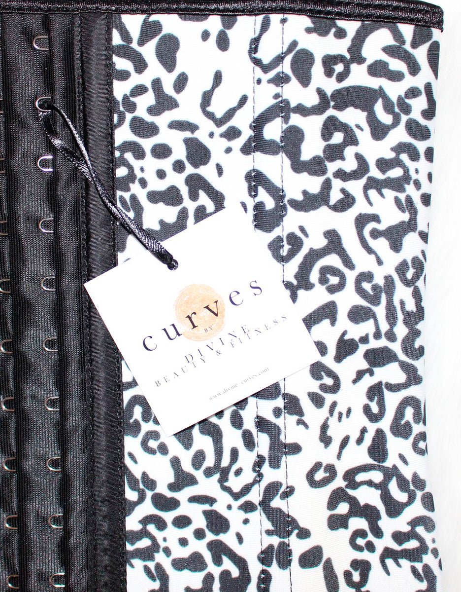 Luxe All - Day Waist Trainer White Leopard - Divine Beauty & Fitness