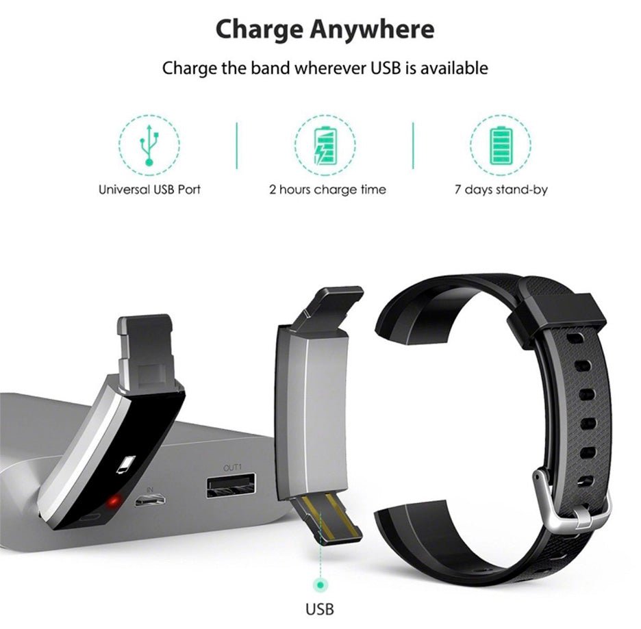 Luxe Smart Wrist Band ID115 HR Bluetooth - Divine Beauty & Fitness