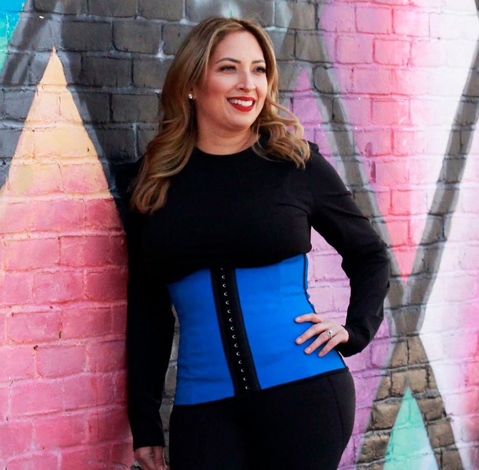 Luxe Sport Latex Waist Trainer Cobalt Blue - Divine Beauty & Fitness