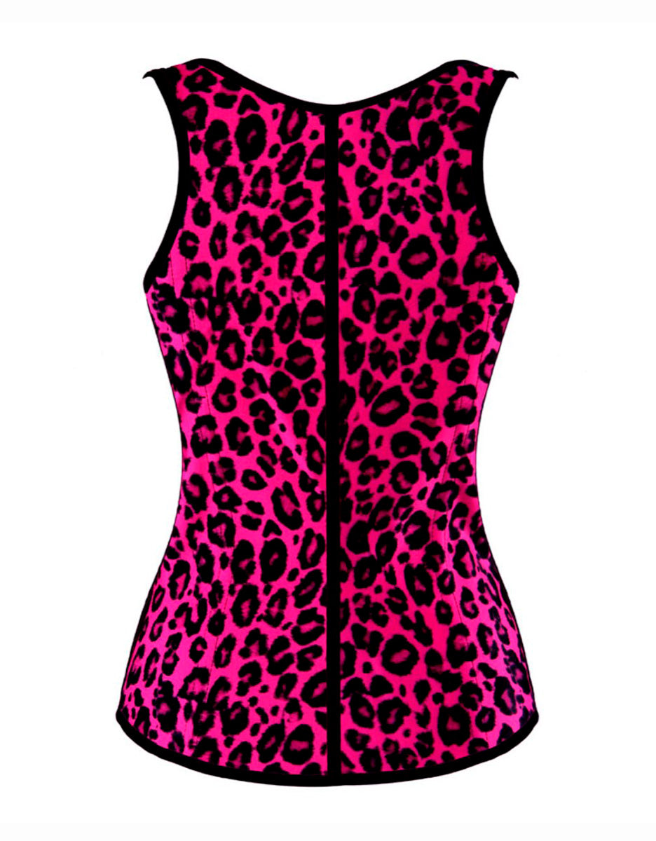 Luxe All-Day Vest Waist Trainer Pink Leopard