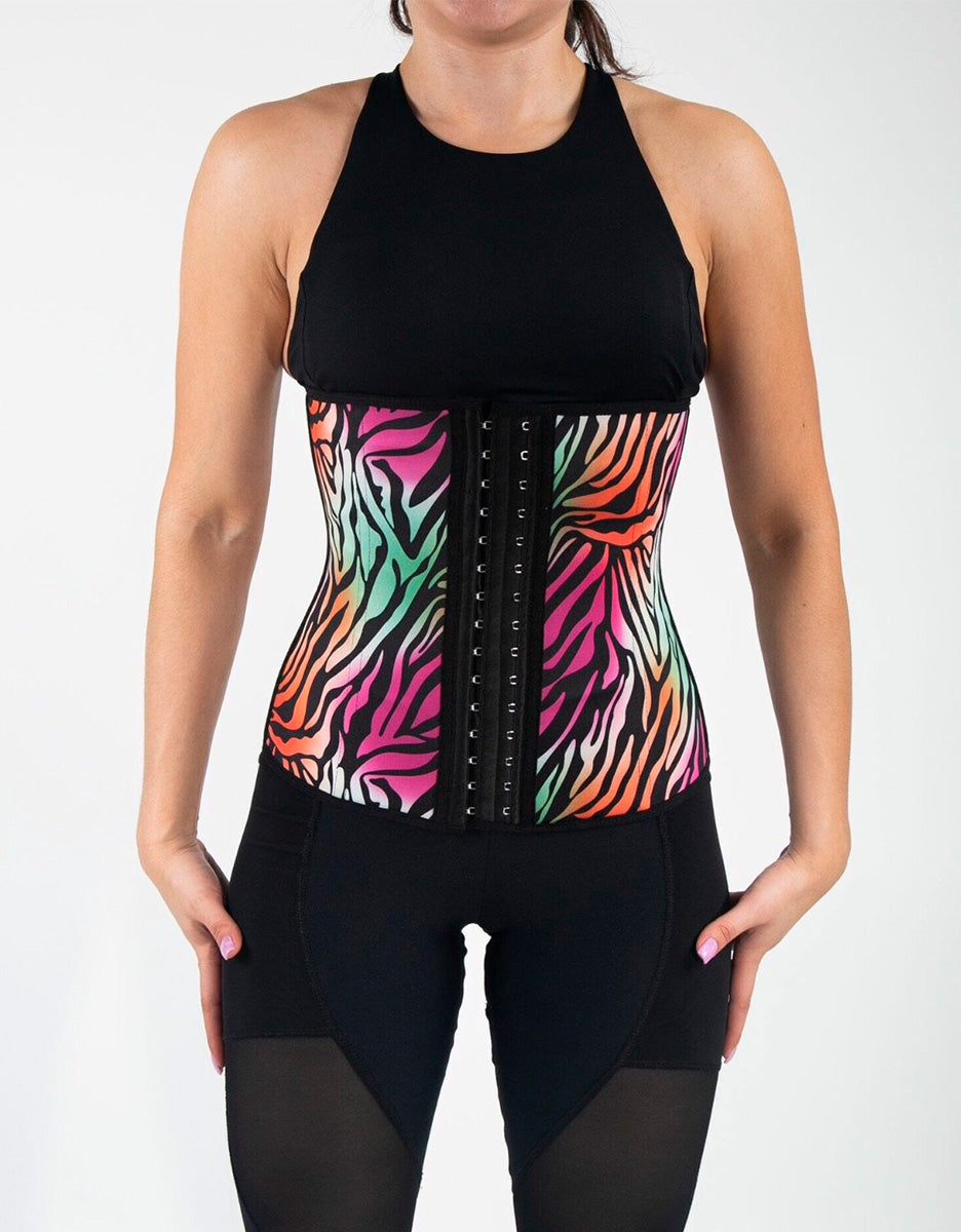 Traditional Waist Trainer - Rainbow Zebra