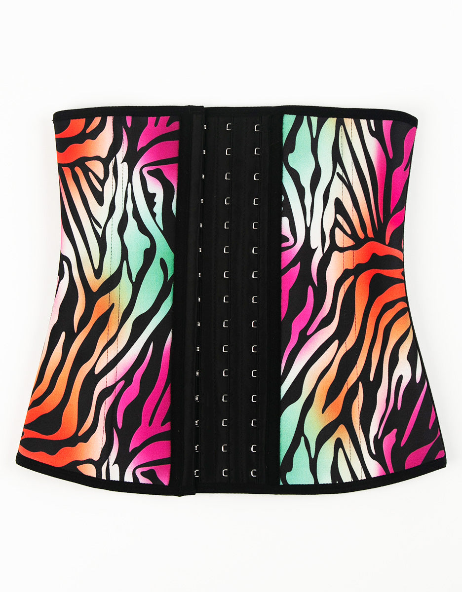 Traditional Waist Trainer - Rainbow Zebra
