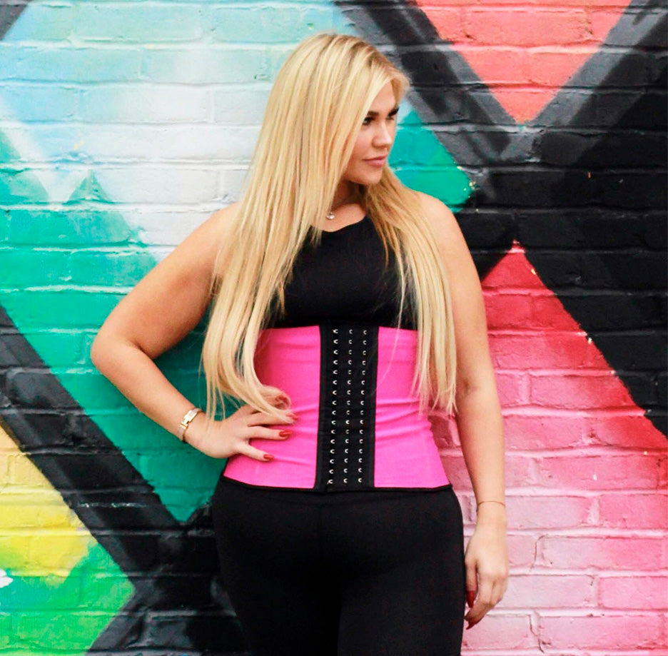 Sport Latex Waist Trainer - Shocking Pink