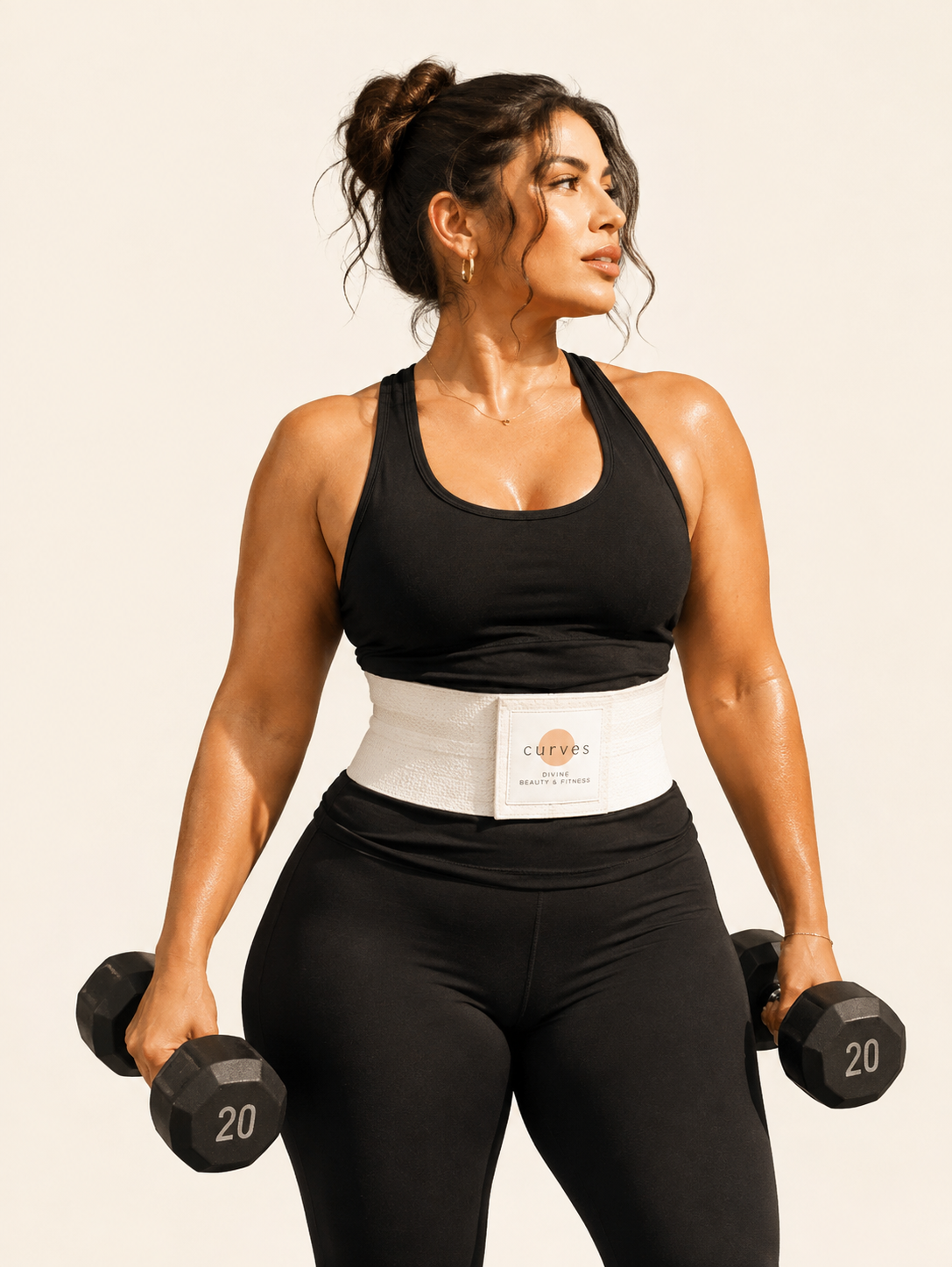 Weight Lifting Support Belt (White) - Divine Beauty & Fitness