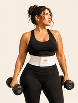 Weight Lifting Support Belt (White) - Divine Beauty & Fitness