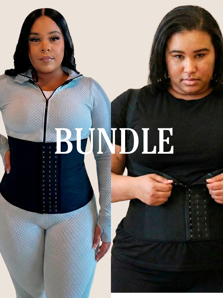 Bundle All-Day Waist Trainer (Black) with All-Day Waist Trainer Extenders (Black)