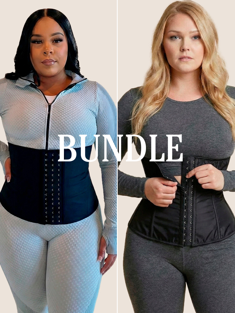 Bundle All-Day Waist Trainer (Black) with Sport Latex Waist Trainer