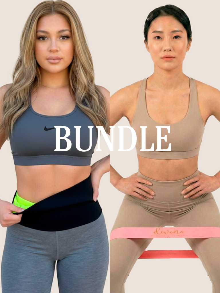 Bundle Workout Booty Resistance Bands with Neoprene Sauna Waist Band