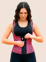 All-Day Waist Trainer Vest (Pink Leopard)