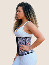 All-Day Waist Trainer (White/Black Leopard)