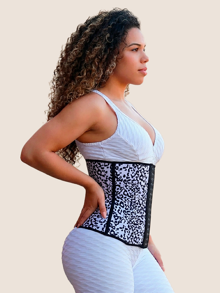 All-Day Waist Trainer (White/Black Leopard)