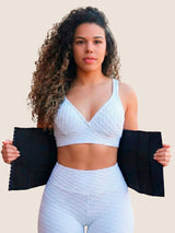 All-Day Waist Trainer (White/Black Leopard)