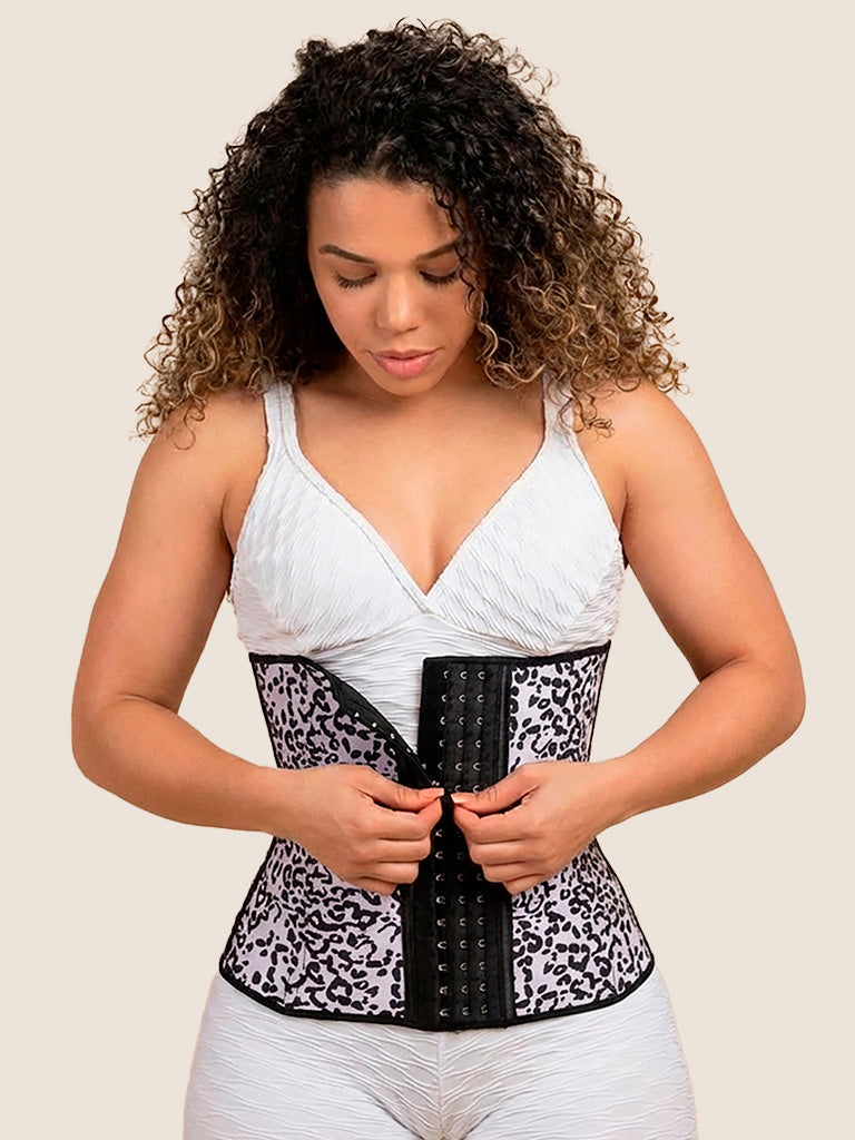 All-Day Waist Trainer (White/Black Leopard)