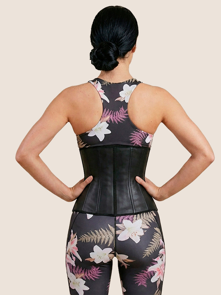 Intensive Latex Waist Trainer - 24 Flexi-Bones (Black)