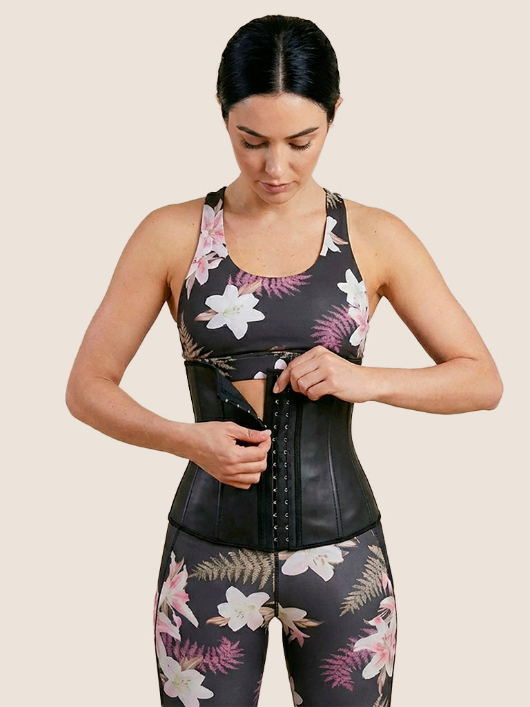 Intensive Latex Waist Trainer - 24 Flexi-Bones (Black)