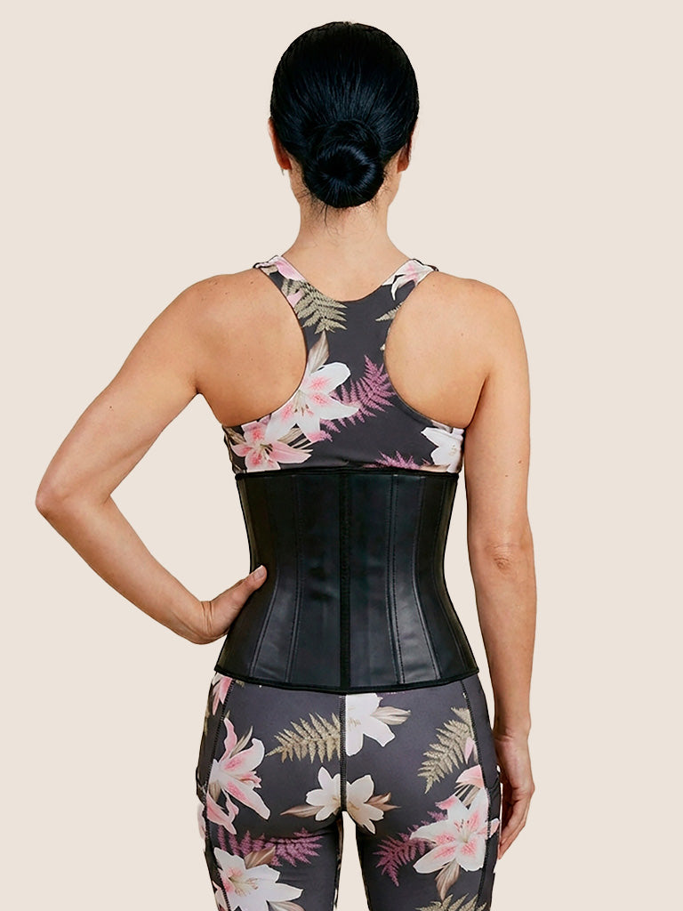 Intensive Latex Waist Trainer - 24 Flexi-Bones (Black)