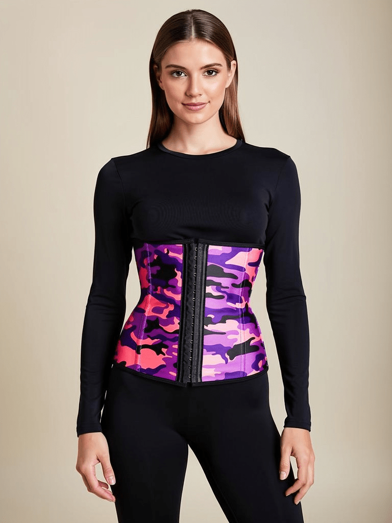 Luxe All - Day Waist Trainer Pink Camo - Divine Beauty & Fitness