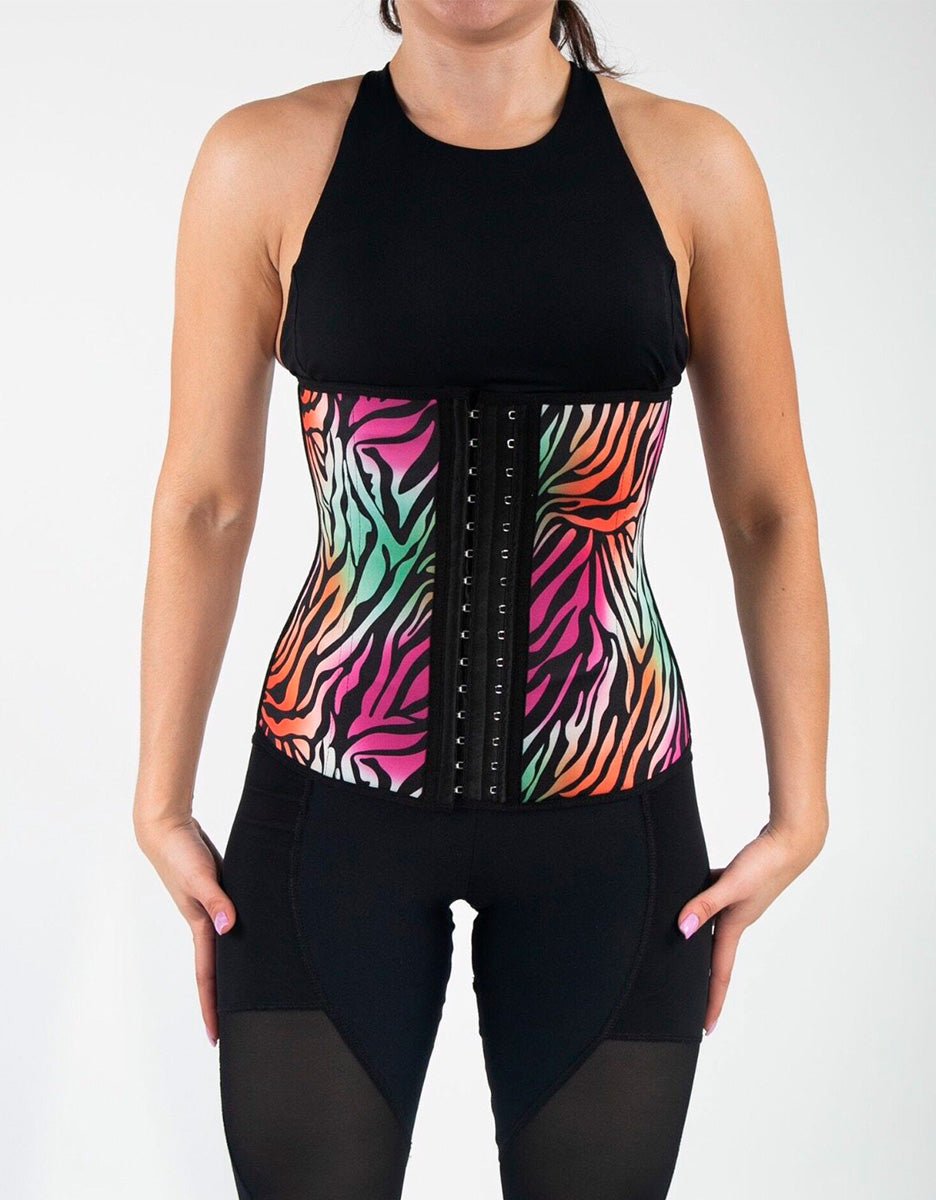Luxe All - Day Waist Trainer Rainbow Zebra - Divine Beauty & Fitness