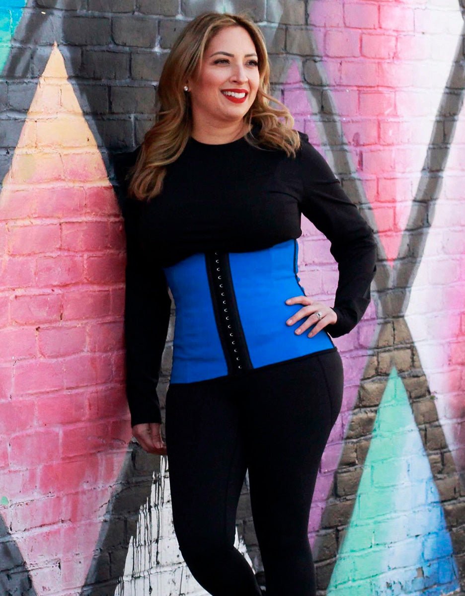 Luxe Sport Latex Waist Trainer Cobalt Blue - Divine Beauty & Fitness
