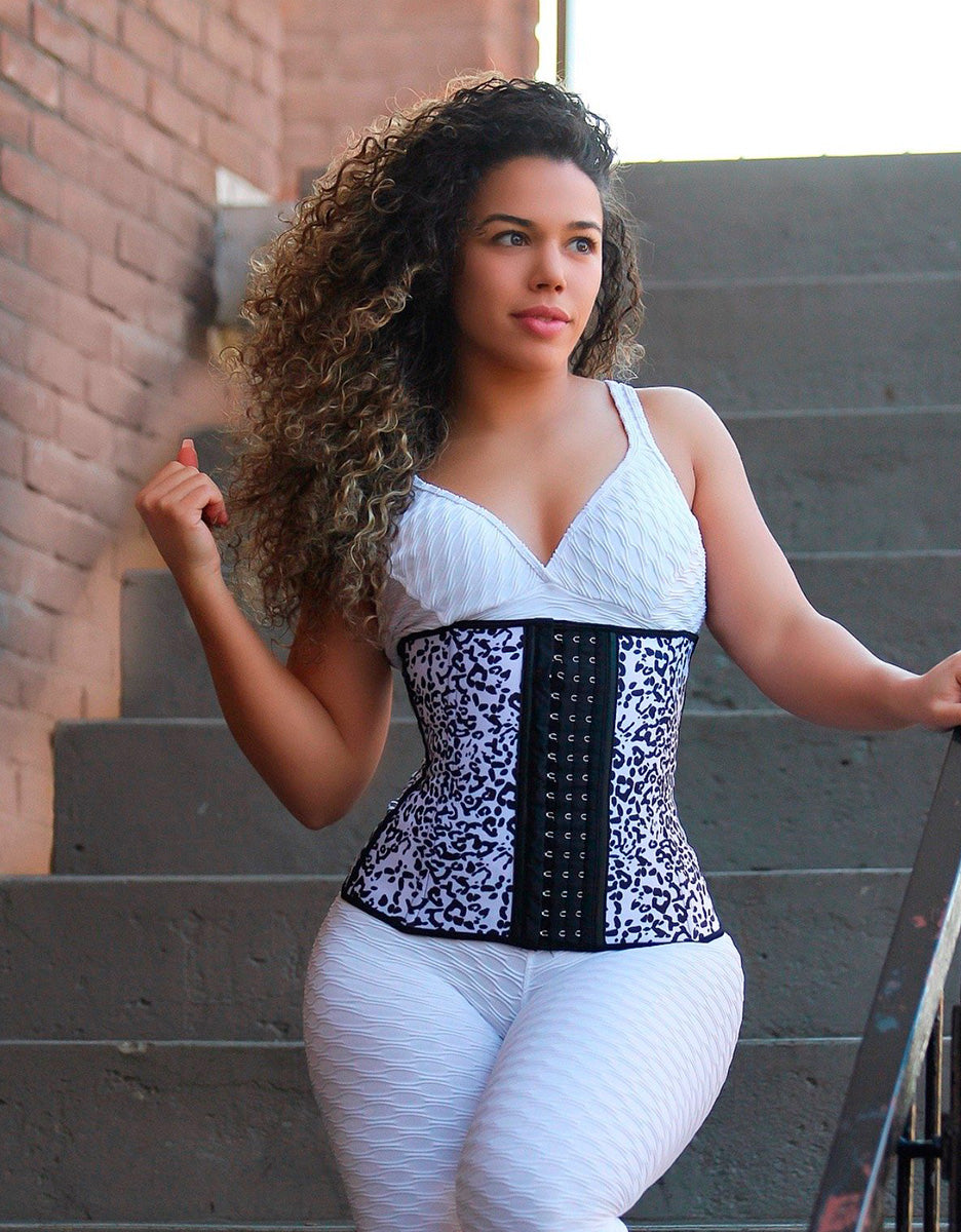 Traditional Waist Trainer - White Leopard