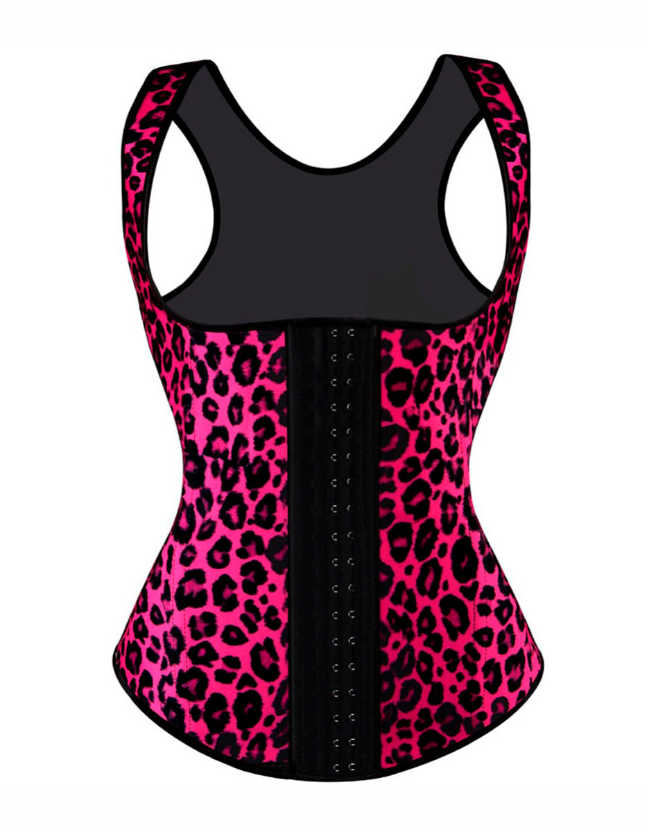 Luxe All-Day Vest Waist Trainer Pink Leopard