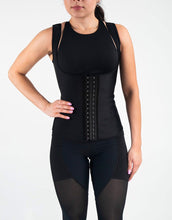 Load image into Gallery viewer, Full Back Vest Waist Trainer - Classic Black
