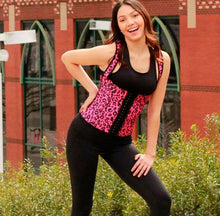 Load image into Gallery viewer, Full Back Vest Waist Trainer - Pink Leopard
